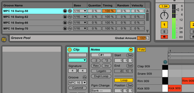 Ableton Groove Pool
