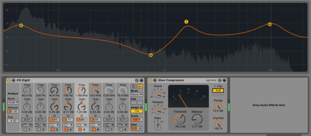 EQ Eight features a new view option, which allows devices to be expanded into the session/arrangement window
