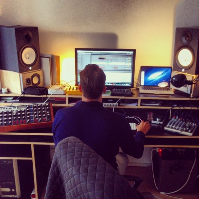 Maarten at work in the duo's studio