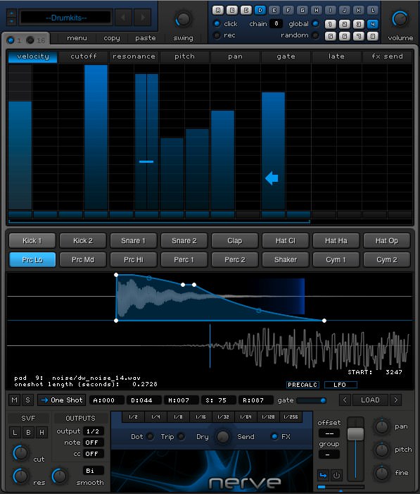 Xfer Nerve, drum synth plugins