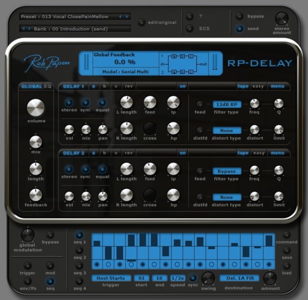 Rob Papen RP-Delay, delay plug in