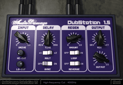Audio Damage DubStation, delay plugin 