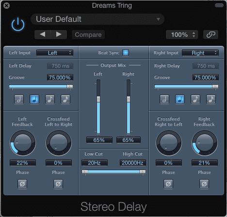 Dexter Synth Riff Delay Settings