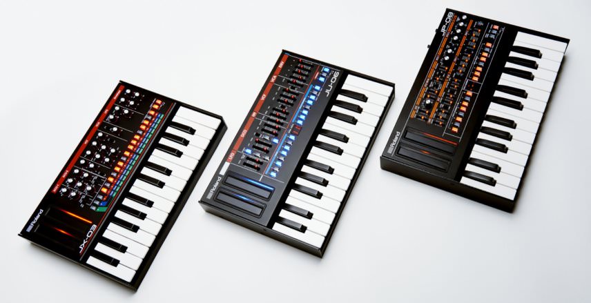 Roland Boutique JP08, JX03 & JU06 synthesisers 