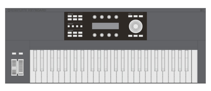 A very early layout design for what was then known as the Komplete Keyboard