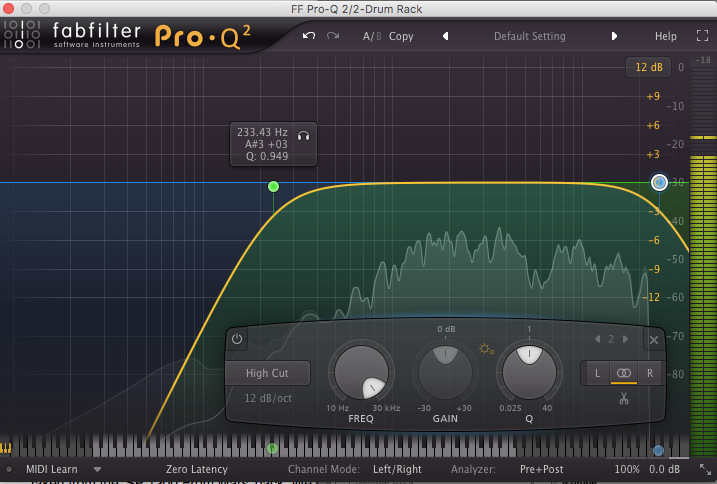 fabfilter pro-q2 highpass equaliser filter