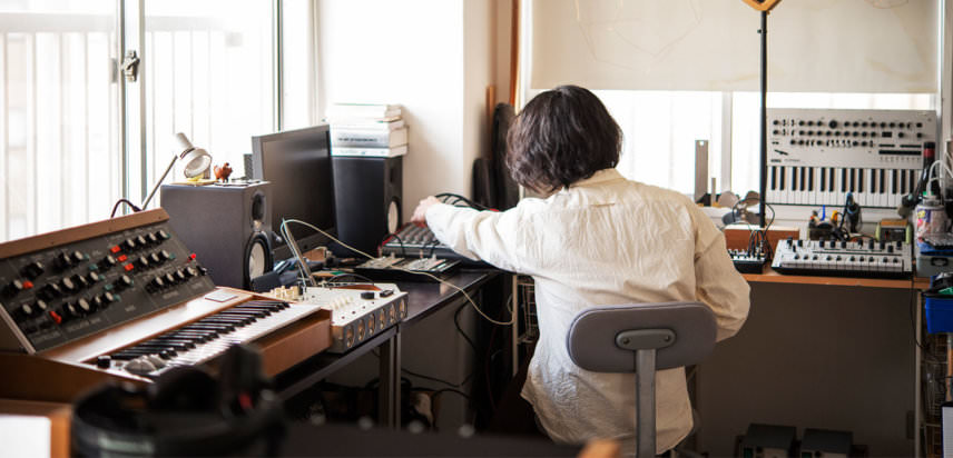Tatsuya Takahashi in his studio