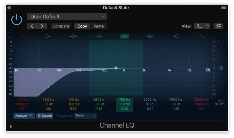 Logic Equaliser Low Cut Equalizer