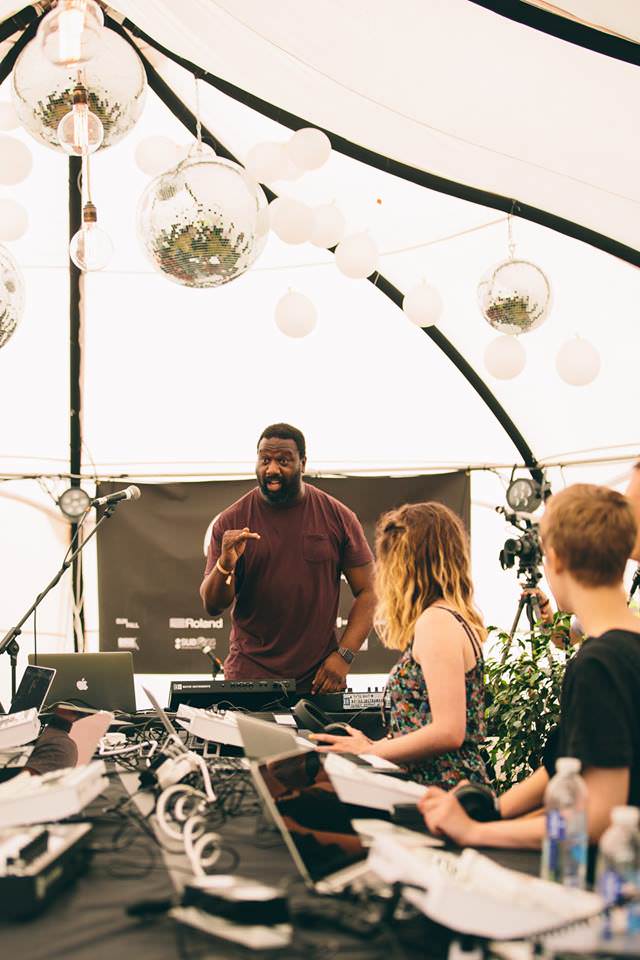 Tony Nwachukwu presenting Knowledge Arena at Outlook Festival, 2016