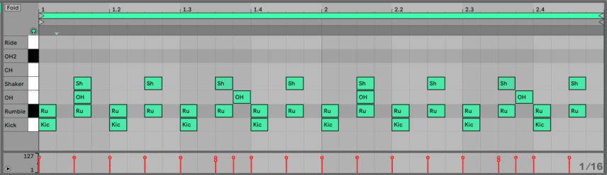 Techno Bunker Shaker And Open Hi-Hat Pattern