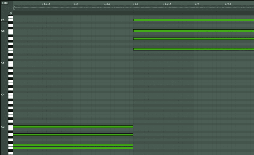 Piano Roll for 1 Bar
Preben Goes to Acapulco Chords