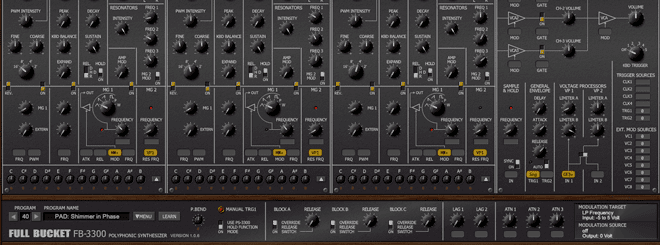 Full Bucket Music FB-3300ten of the best analogue synths