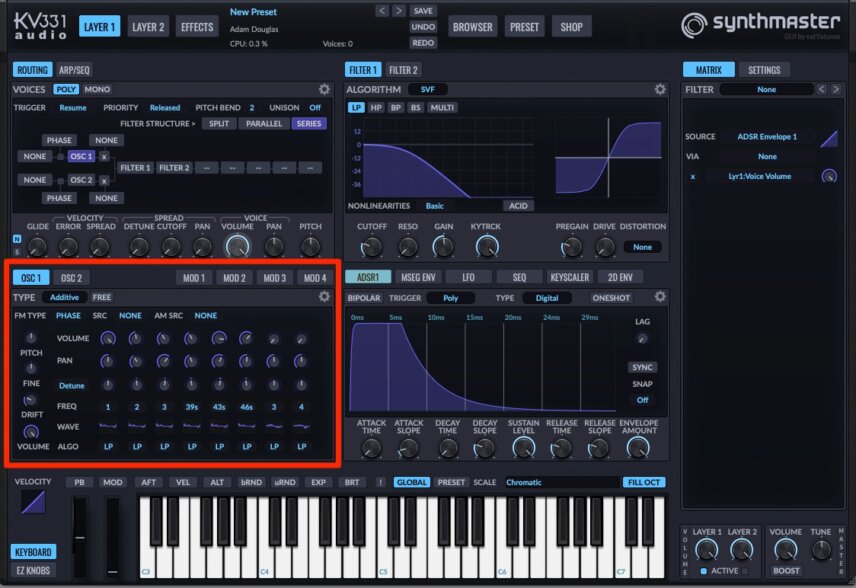 KV331 Audio’s SynthMaster 2 Additive Synthesis