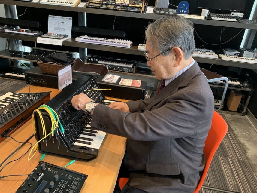 Fumio Mieda with the Korg MS-20 Mini