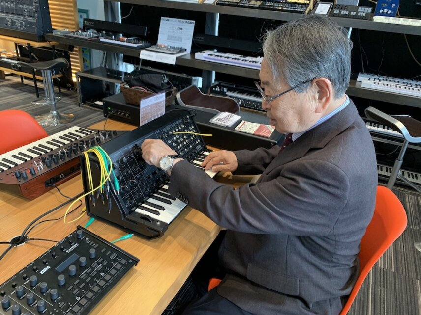 Fumio Mieda with the Korg MS-20 Mini